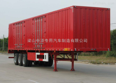 供應廂體半掛車,半掛車,掛車手續,質量有保障-供求商機-梁山中澤專用汽車制造