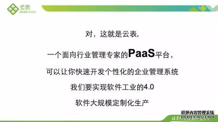 云表開創軟件工業4.0新時代 人人都是開發者，引領系統軟件定制開發革命